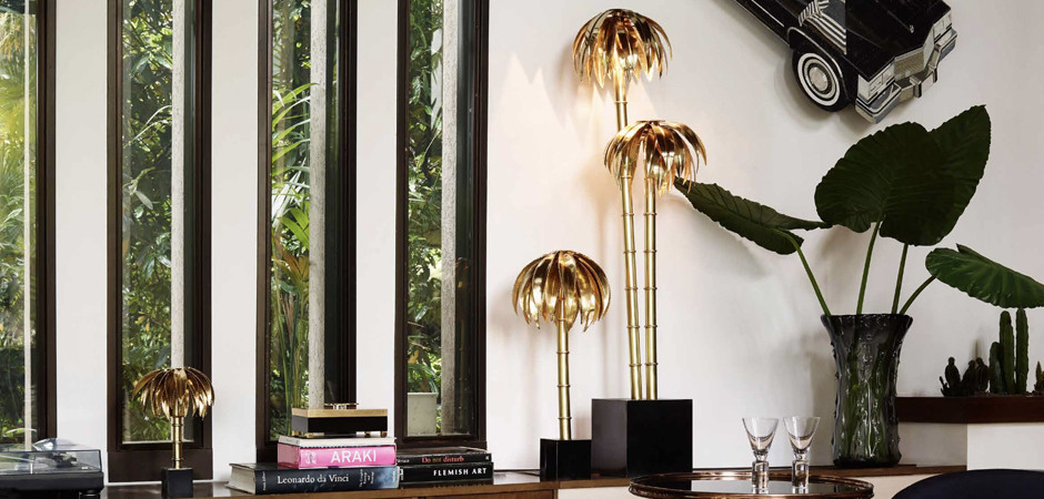 Настольная лампа TABLE LAMP PALMERY gold 30