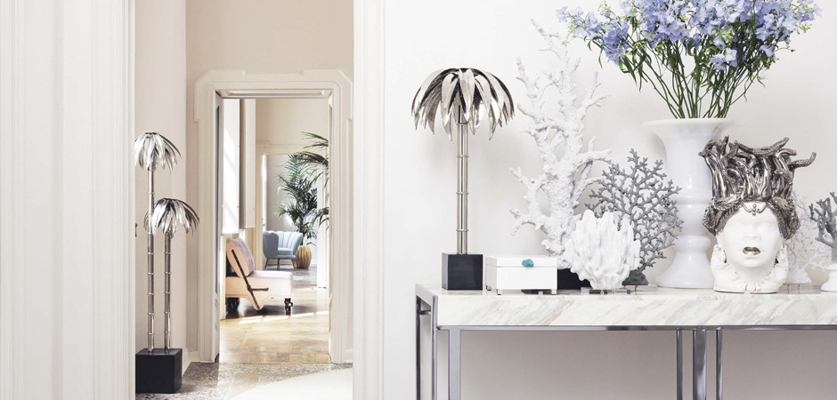 Настольная лампа TABLE LAMP PALMERY Silver