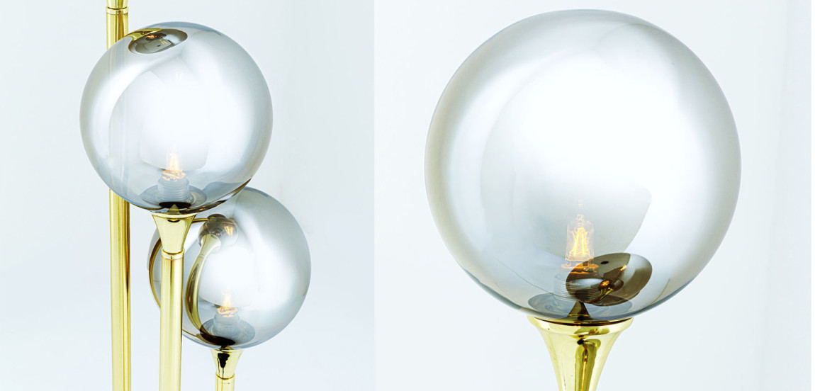 Настольная лампа Three Gray Transparent Balls
