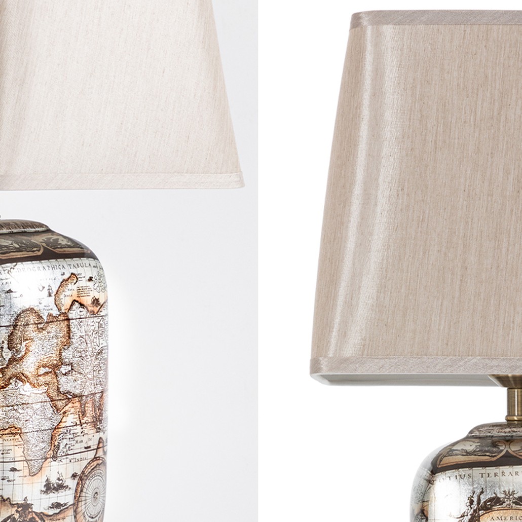 Настольная лампа Vintage World Map Lampshade
