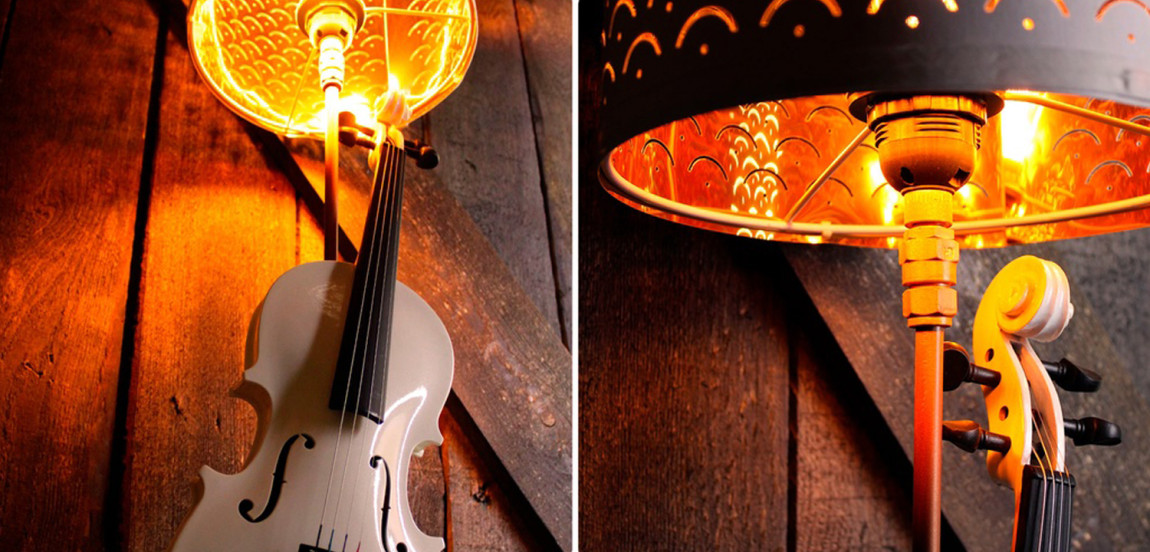Настольная лампа Violin white