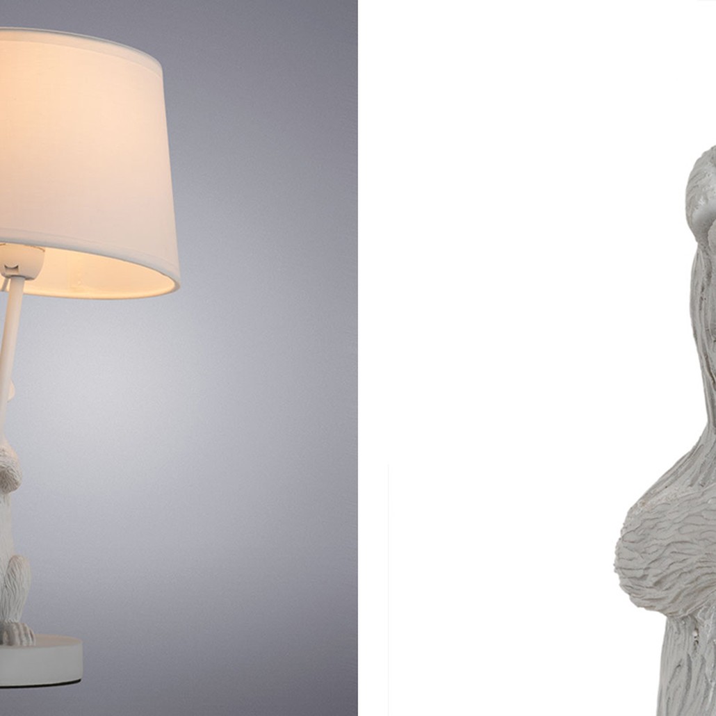 Настольная лампа White Mouse holding a lamp