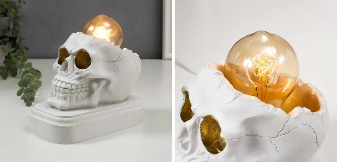Настольная лампа White Skull Table Lamp
