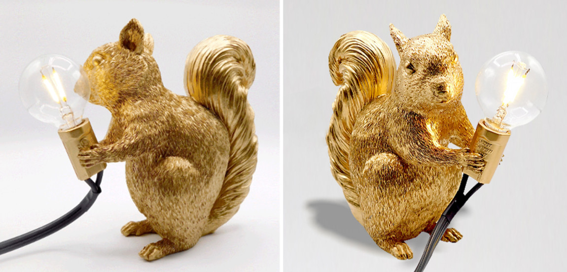 Настольная лампа белка Gold Squirrel Lamp