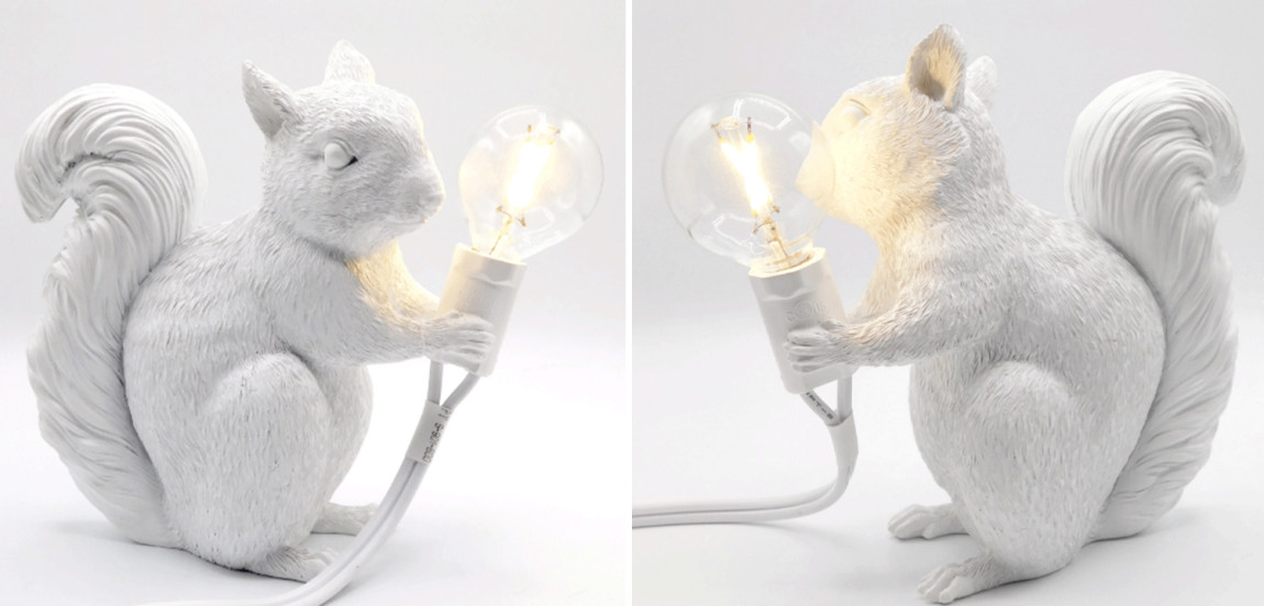 Настольная лампа белка White Squirrel Lamp