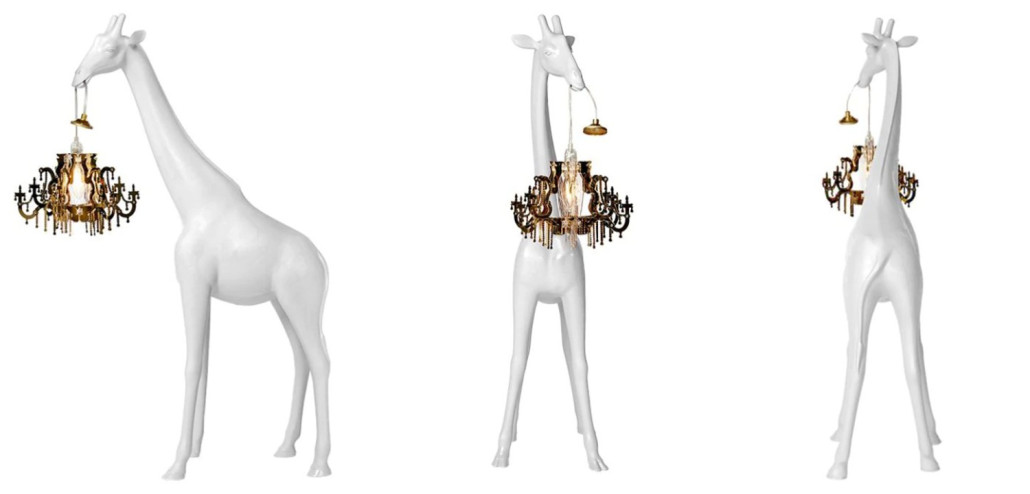 Настольная лампа белый жираф White Giraffe Table Lamp