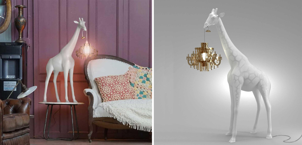 Настольная лампа белый жираф White Giraffe Table Lamp