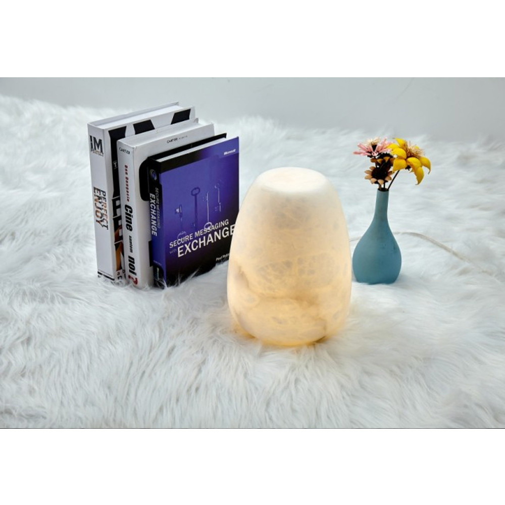 Настольная лампа в форме трапеции из натурального камня Soft Glow of Stone