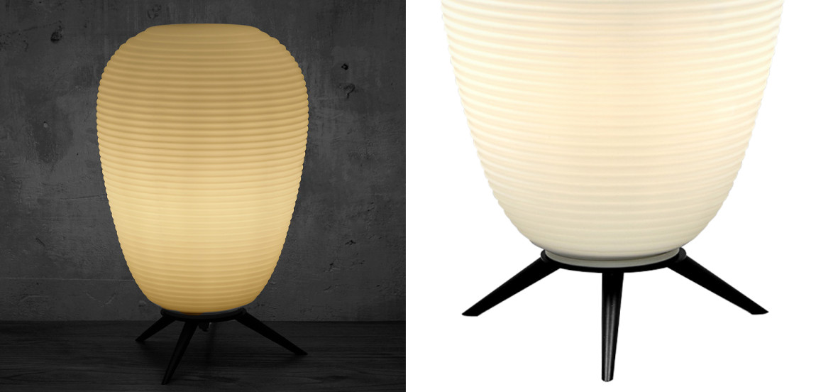 Настольная лампа в японском стиле Muir Glass Paper Lamp
