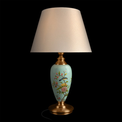 Настольная лампа голубая с изображением птиц Slip Away