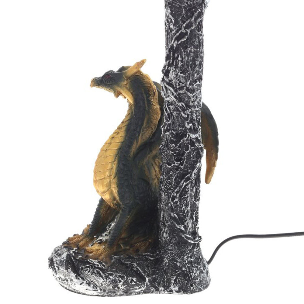 Настольная лампа Дракон Dragon Black Gold Table Lamp Синий Абажур