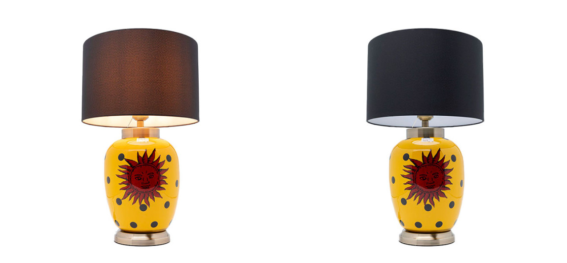 Настольная лампа желтая Red sun