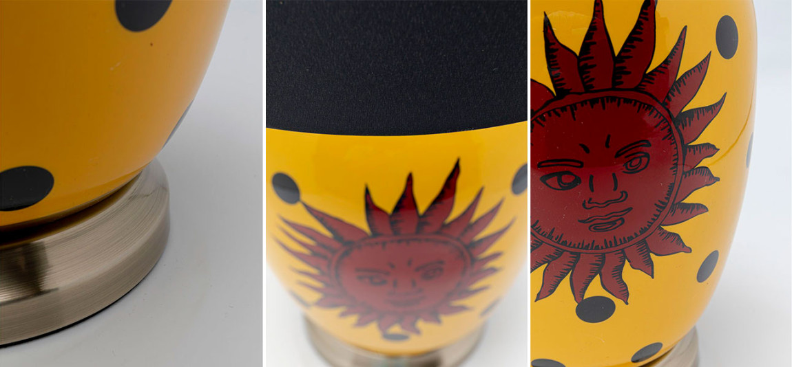 Настольная лампа желтая Red sun