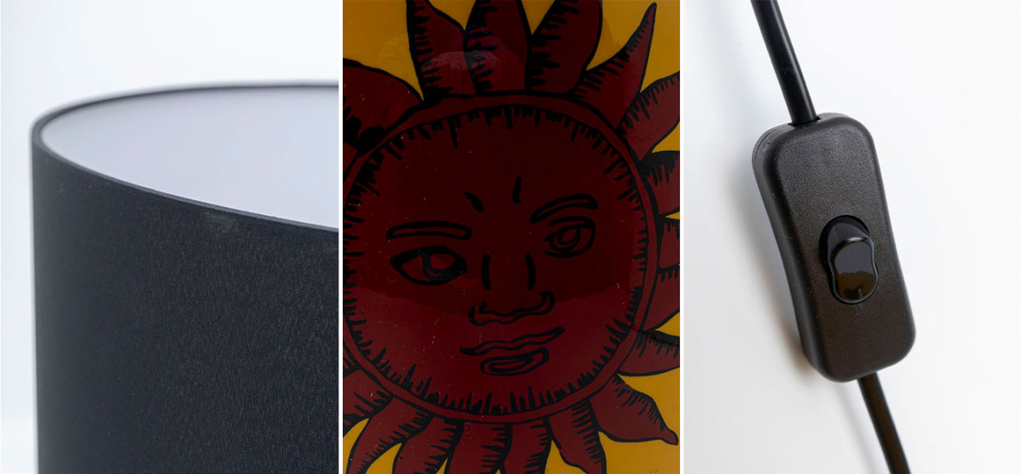 Настольная лампа желтая Red sun