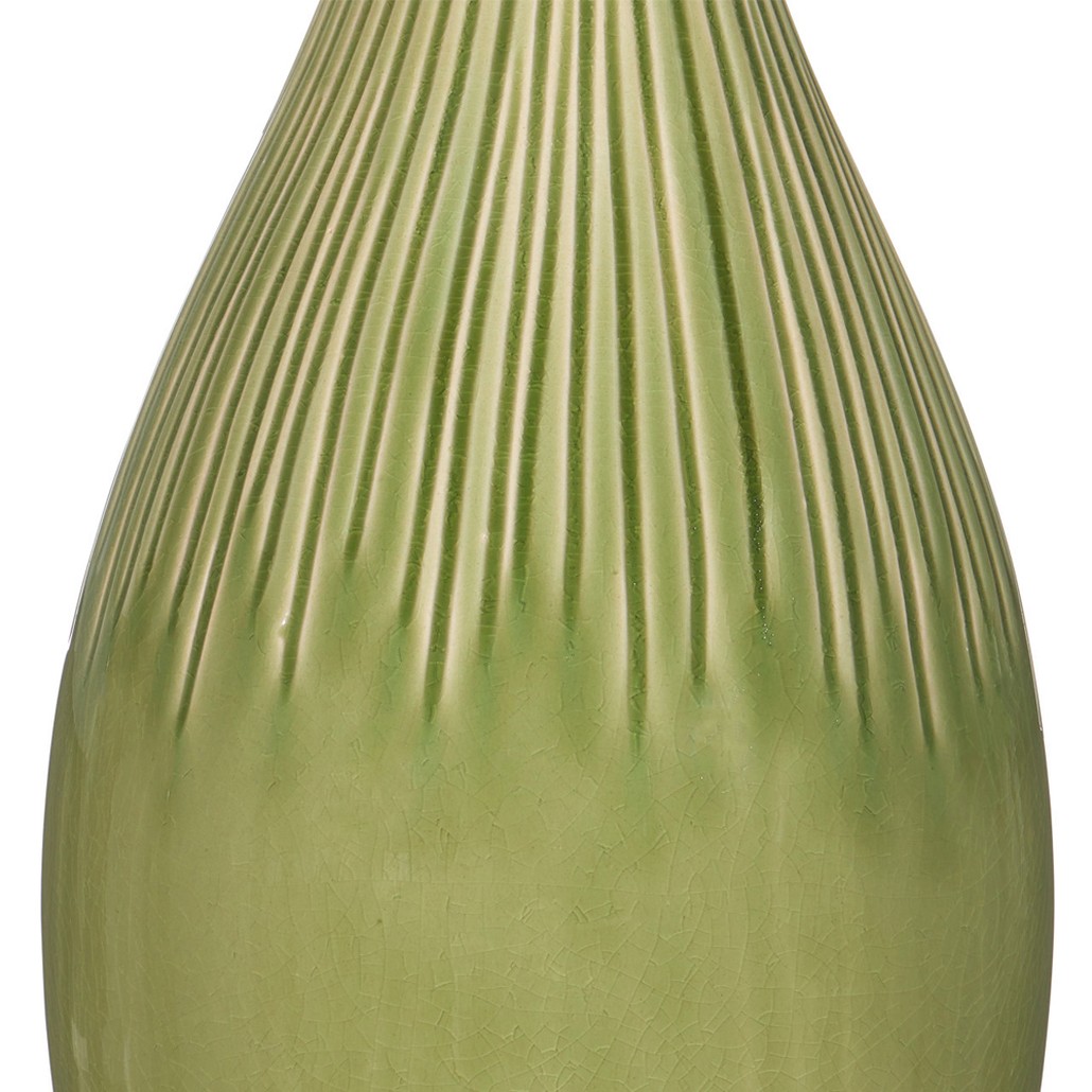 Настольная лампа зеленая грушевидной формы Rich Green Glaze