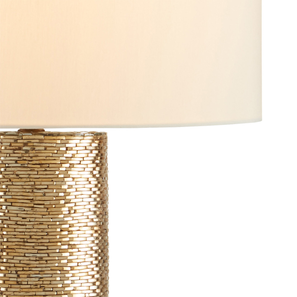 Настольная лампа золотая с цилиндрическим абажуром Golden Mosaic