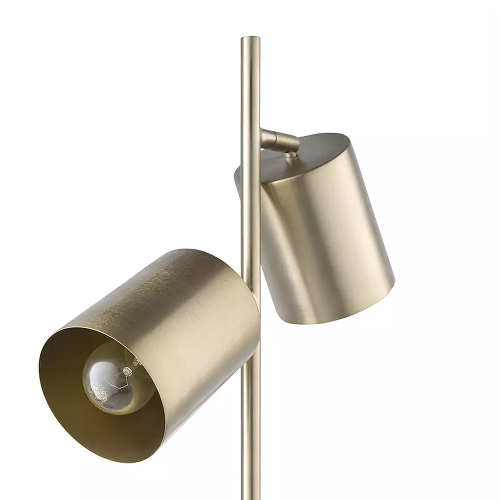 Настольная лампа золотистая на белом мраморном основании Streams of Light