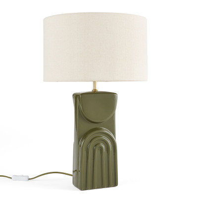 Настольная лампа из керамики и льна Brighter than the Stars