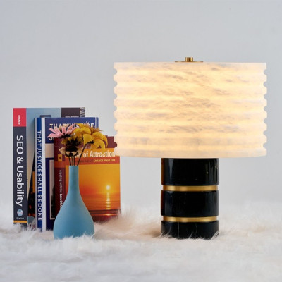 Настольная лампа из натурального камня Stone Carving