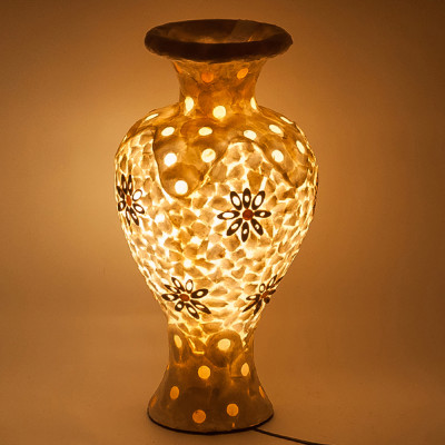 Настольная лампа из перламутра в виде вазы Indonesian Vase