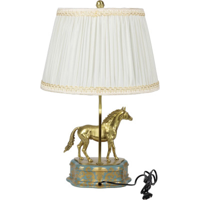 Настольная лампа из фарфора Лошадь Klark