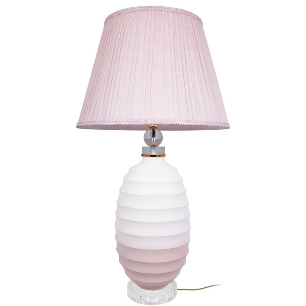 Настольная лампа керамическая Pink lampshade