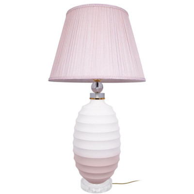 Настольная лампа керамическая Pink lampshade