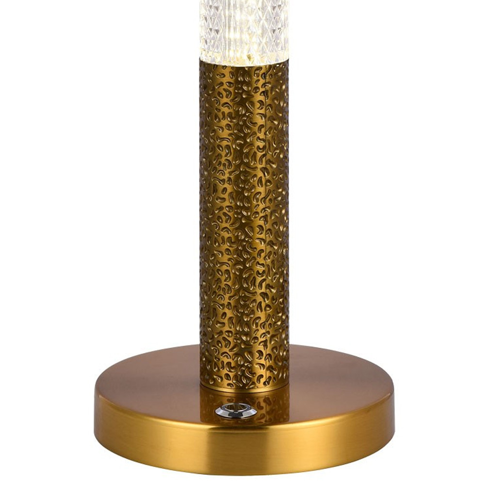 Настольная лампа латунь Dew Drops Tube Brass One Table Lamp