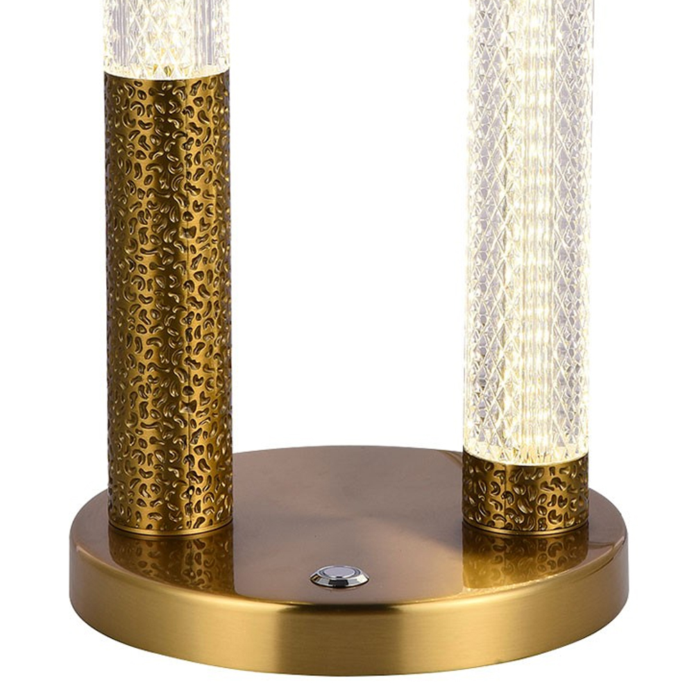 Настольная лампа латунь Dew Drops Tube Brass Table Lamp