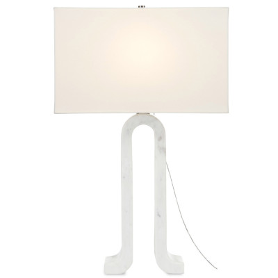 Настольная лампа на арочном корпусе с прямоугольным абажуром One Piece Support