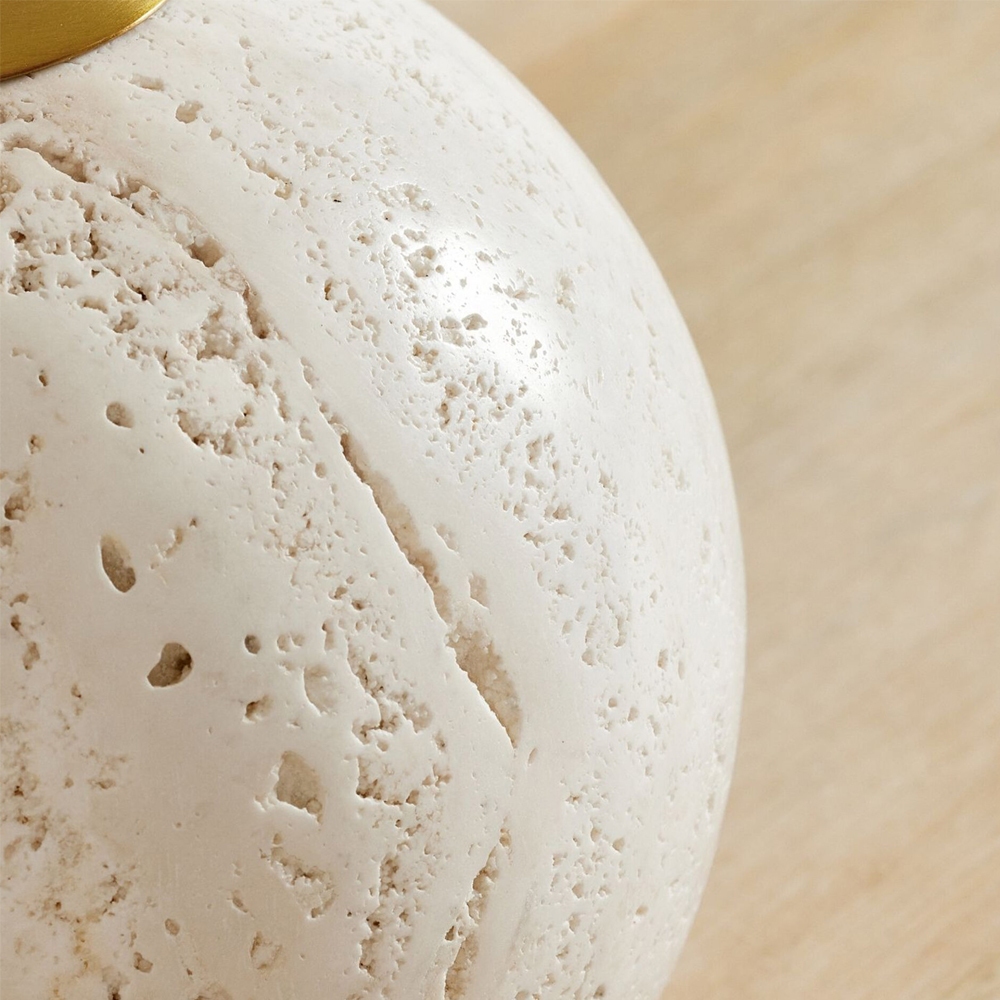 Настольная лампа на круглом основании из натурального камня Bartolomeo