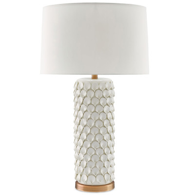 Настольная лампа покрытая лепестками белых цветов Fancy Calla Lily