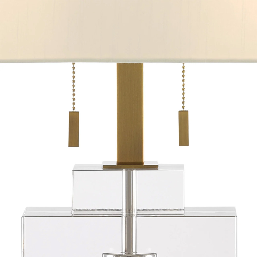 Настольная лампа прямоугольная на прозрачном основании Charm and Luxury