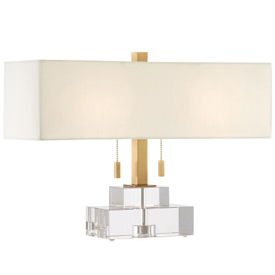 Настольная лампа прямоугольная на прозрачном основании Charm and Luxury