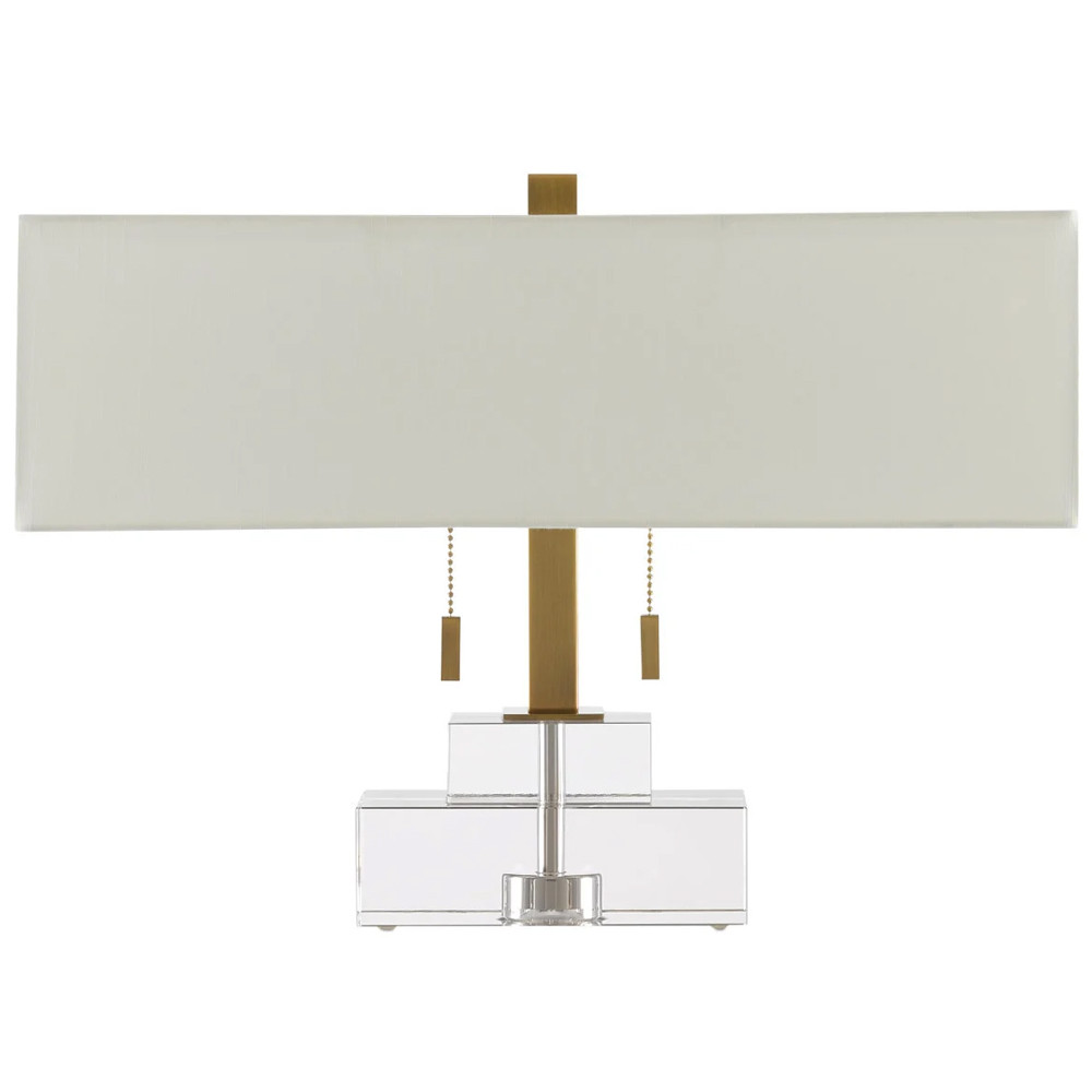 Настольная лампа прямоугольная на прозрачном основании Charm and Luxury