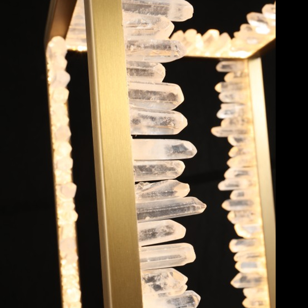 Настольная лампа прямоугольная с декоративными элементами в виде кристаллов Smooth Shine