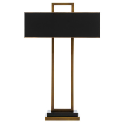 Настольная лампа прямоугольная с черным абажуром Strictness of Forms