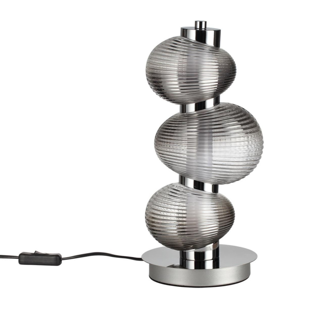 Настольная лампа с 3-мя рифлеными стеклянными шарами Marcelh Light