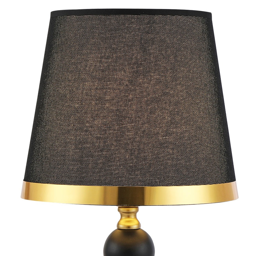 Настольная лампа с абажуром Altera Lampshade Black Gold Table Lamp