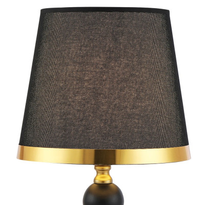 Настольная лампа с абажуром Altera Lampshade Black Gold Table Lamp