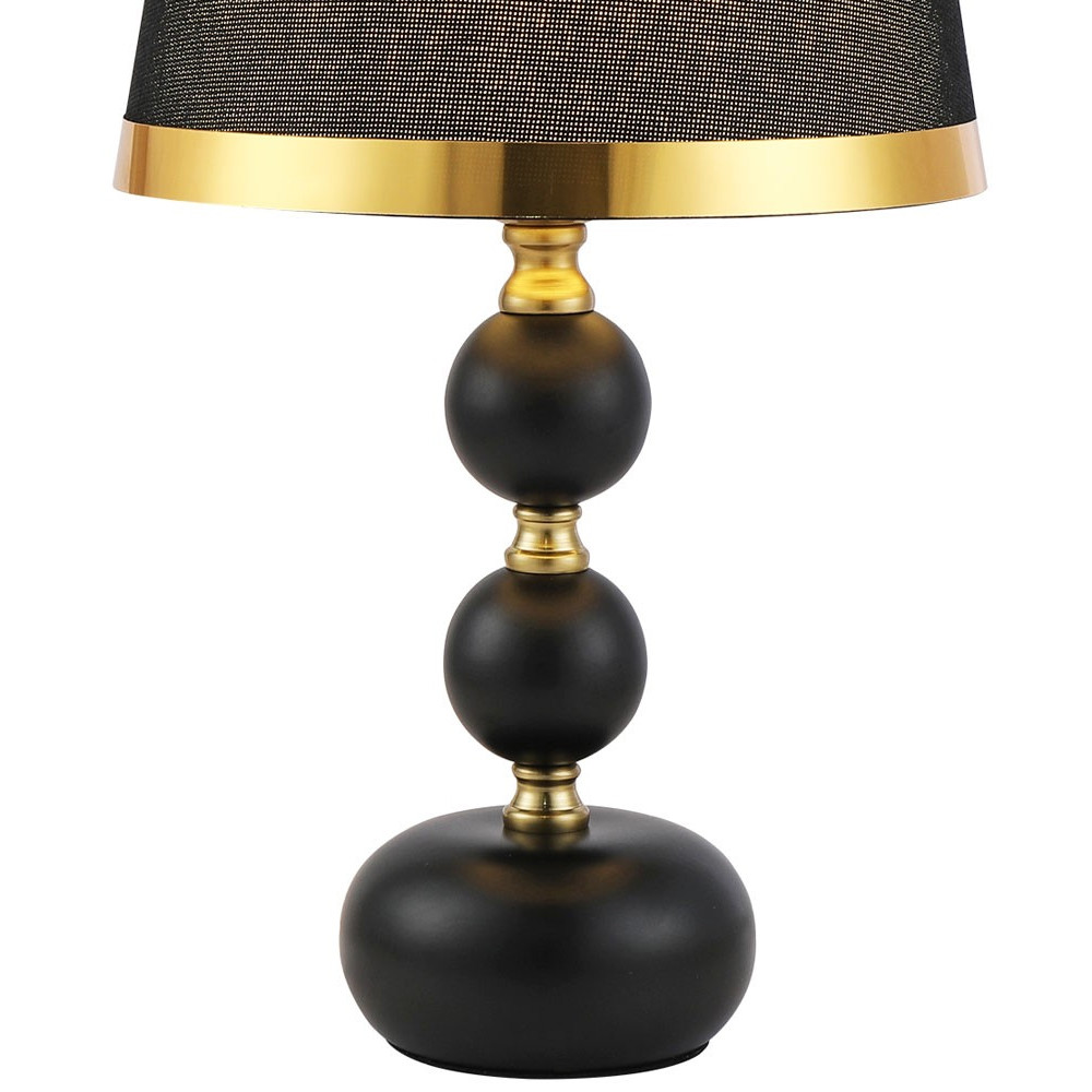 Настольная лампа с абажуром Altera Lampshade Black Gold Table Lamp