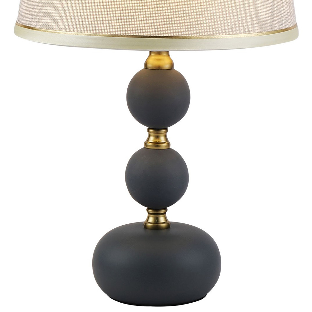 Настольная лампа с абажуром Altera Lampshade White Black Gold Table Lamp