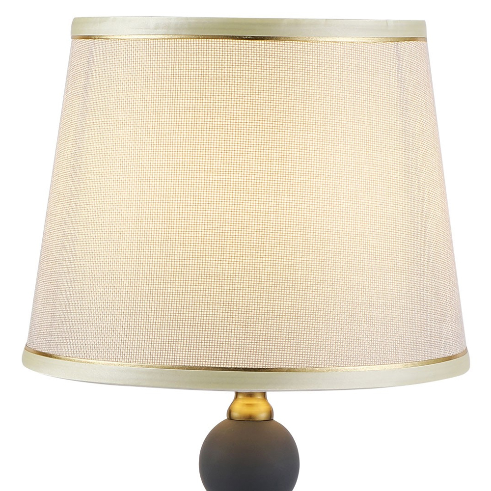 Настольная лампа с абажуром Altera Lampshade White Black Gold Table Lamp