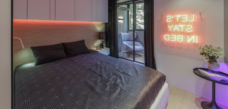 «Квартирный вопрос»: проект «Неон и бетон» от дизайнеров GEOMETRIX DESIGN