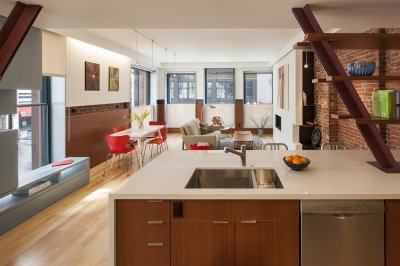 Апартаменты в стиле лофт в США