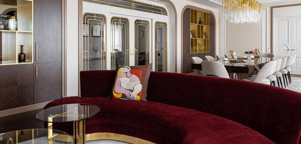 На пересечении классики и ар-деко: квартира для большой семьи от дизайнера Айданы Еримбет