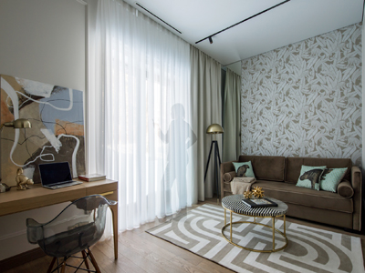 Светлая квартира обилием дерева от Марии Нарбут