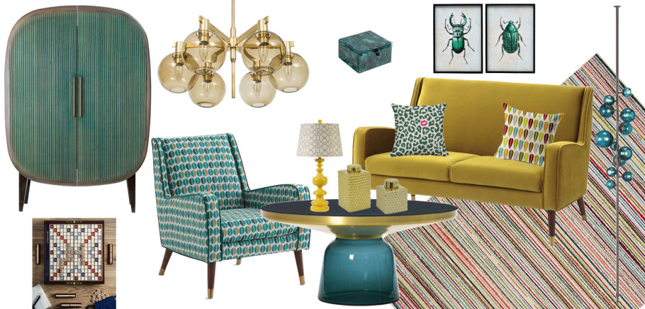 Товары недели: гостиная в духе mid-century modern