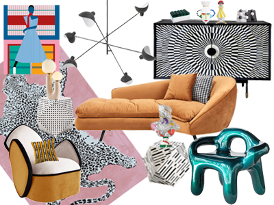 Товары недели: гостиная в духе мемфиса