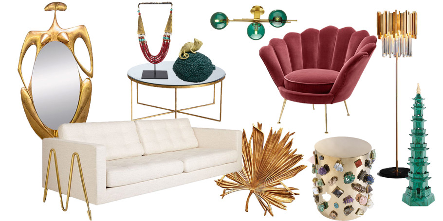 Товары недели: гостиная с золотыми акцентами